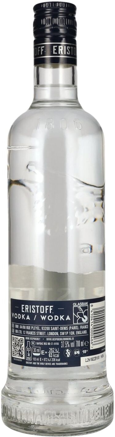 Eristoff Premium Vodka 37,5% Vol. 0,7l