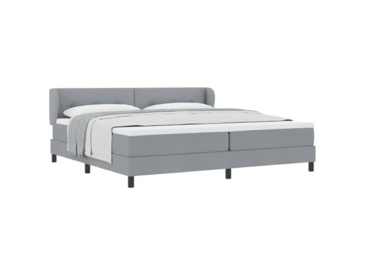 vidaXL Boxspringbett mit Kopfteil Hellgrau 200 x 200 cm Stoff Geben dir richtig gute Unterstützung und Flexibilität, Lässt die Luft zirkulieren und sorgt für deinen Komfort, Ideal für