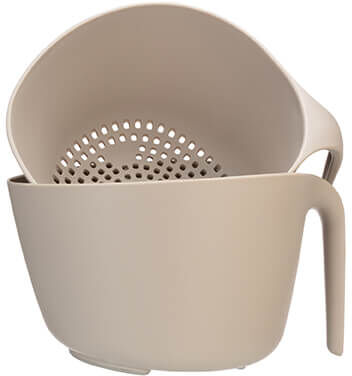 Fusion Twist Mixing Bowl & Colander Set Grey
