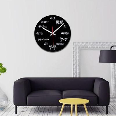 Snug & Styled Math Genius Acrylic Wall Clock Silent Modern Mathematical Formula Decor Math Genius Acrylic Wall Clock Silent Modern Mathematical Formula Decor