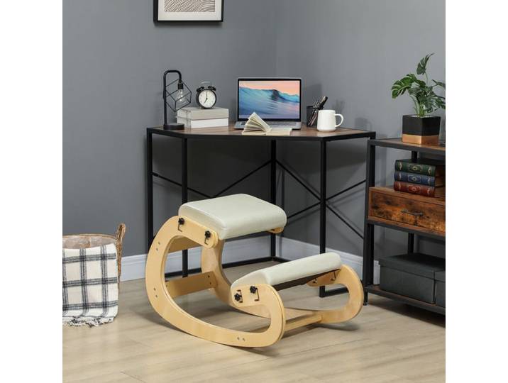 Siège assis genoux siège ergonomique en bois avec fonction à bascule chaise à genoux réglable pour bureau à domicile