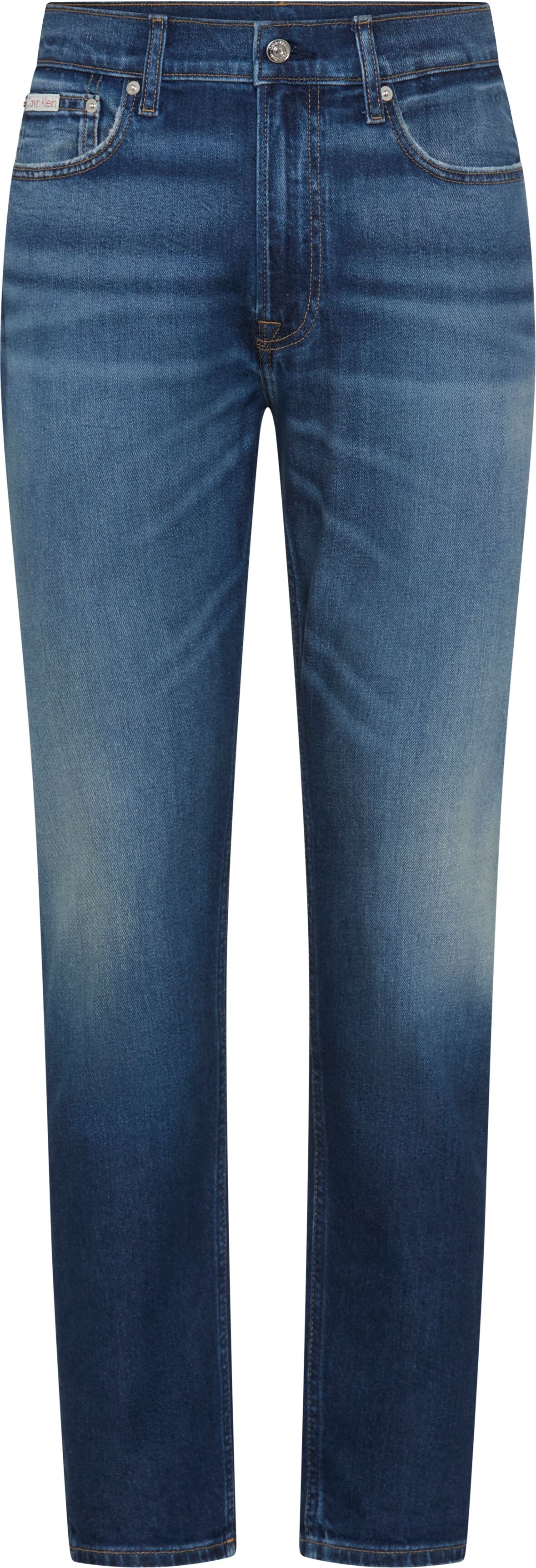 Gerade Jeans CALVIN KLEIN, Herren, Gr. 31, Länge 34, blau (celtic ocean), Denim/Jeans, Obermaterial: 98% Baumwolle, 2% Elasthan, unifarben, regular fit normal, Jeans Gerade Jeans, Regular fit mit Taschen celtic ocean 31, Länge 34
