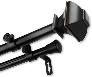 InStyleDesign Eugene Adjustable Double Curtain Rod