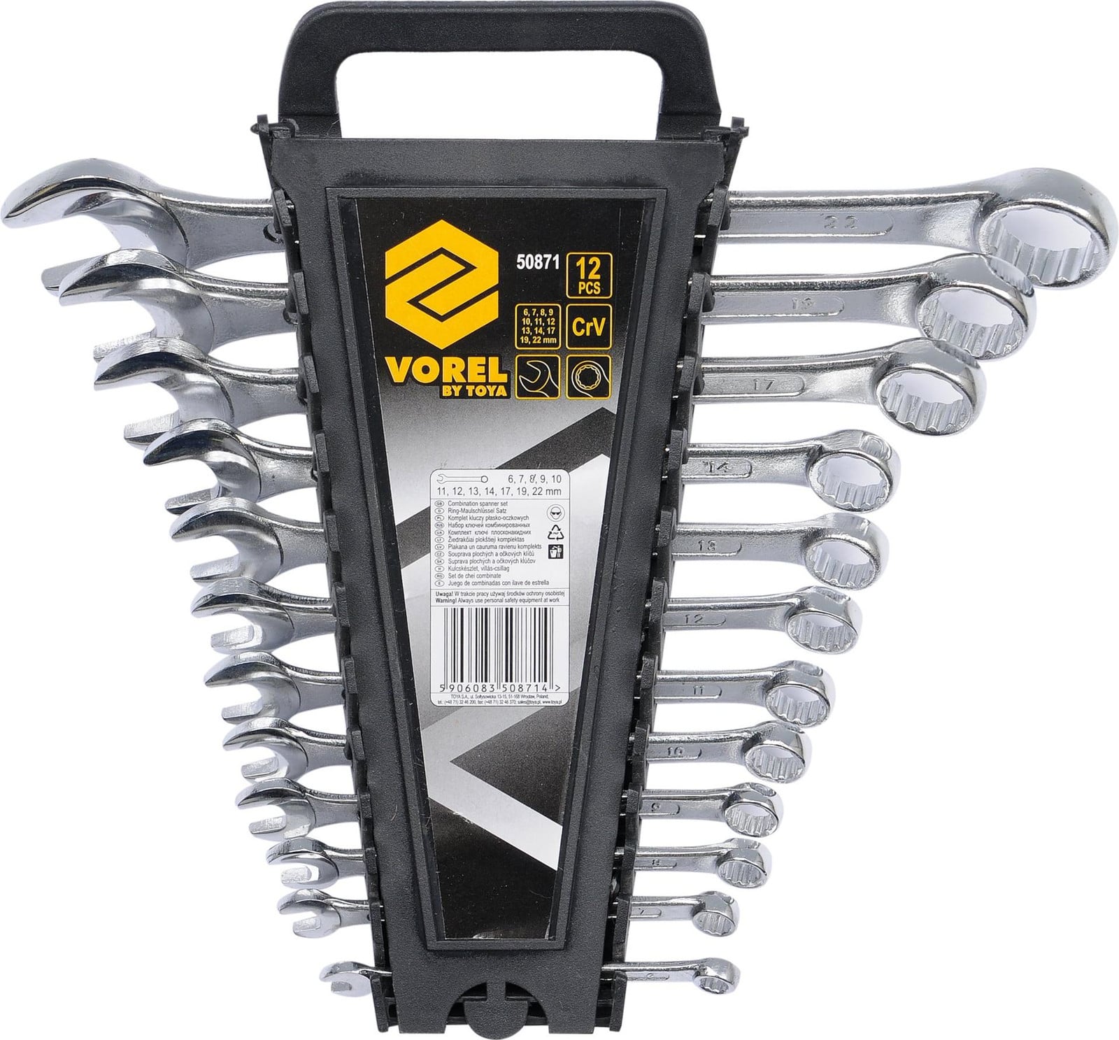 TRIZERATOP Set van 12 conische ringsleutels, 6-22 mm