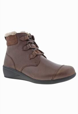 Women's Josie Bootie by Drew in Brown Leather (Size 7 1/2 M)