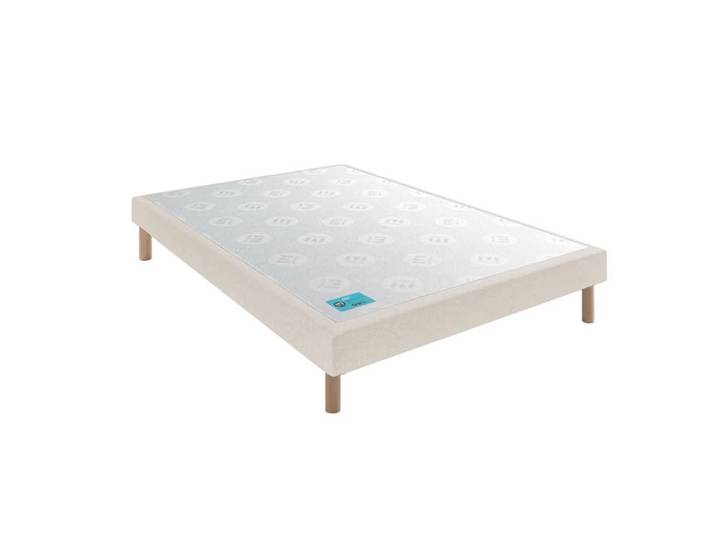 Sommier tapissier Pencil ferme sable blanc - Merinos 120x200