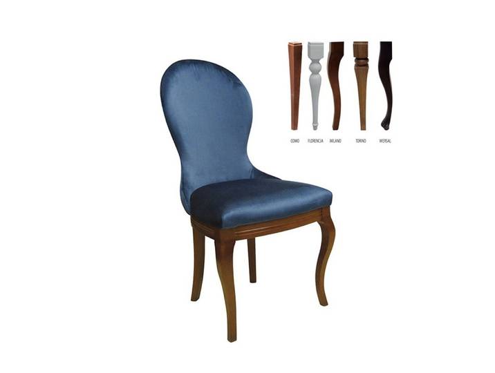 JVmoebel Esszimmerstuhl Vintage Esszimmerstuhl im Biedermeier-Stil in Blau aus Holz, Made in Europa
