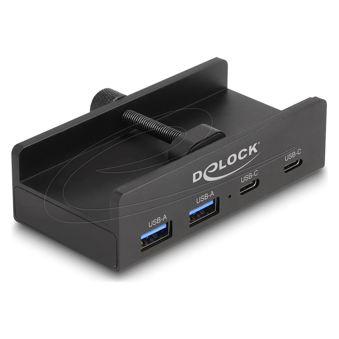 Delock Externer USB 5 Gbps 4 Port Hub 2 x USB Typ-A und 2 x (4 Ports) (64262)