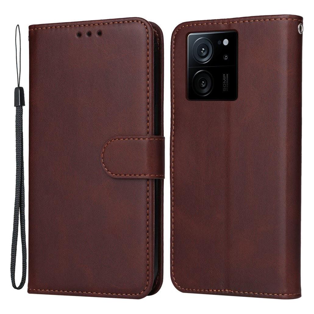 Cover-Discount Xiaomi 13T / 13T Pro - Premium Handyhülle Etui braun (Xiaomi 13T, Xiaomi 13T Pro) (660160524A)