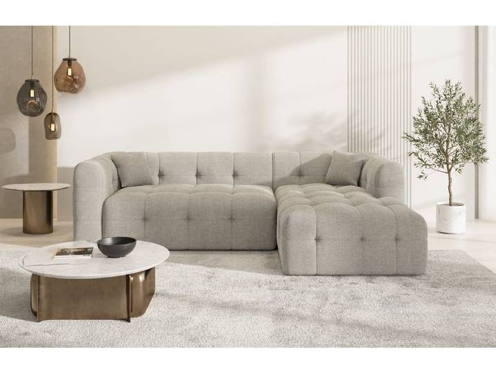 Couch Sevilla L-Form in Stoff