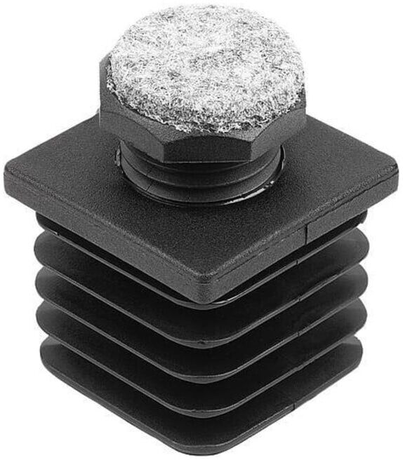 KIPP Butée de réglage avec surface de glissement en feutre Forme B carrée 30 × 29 Polyamide (K2035.3030101529)