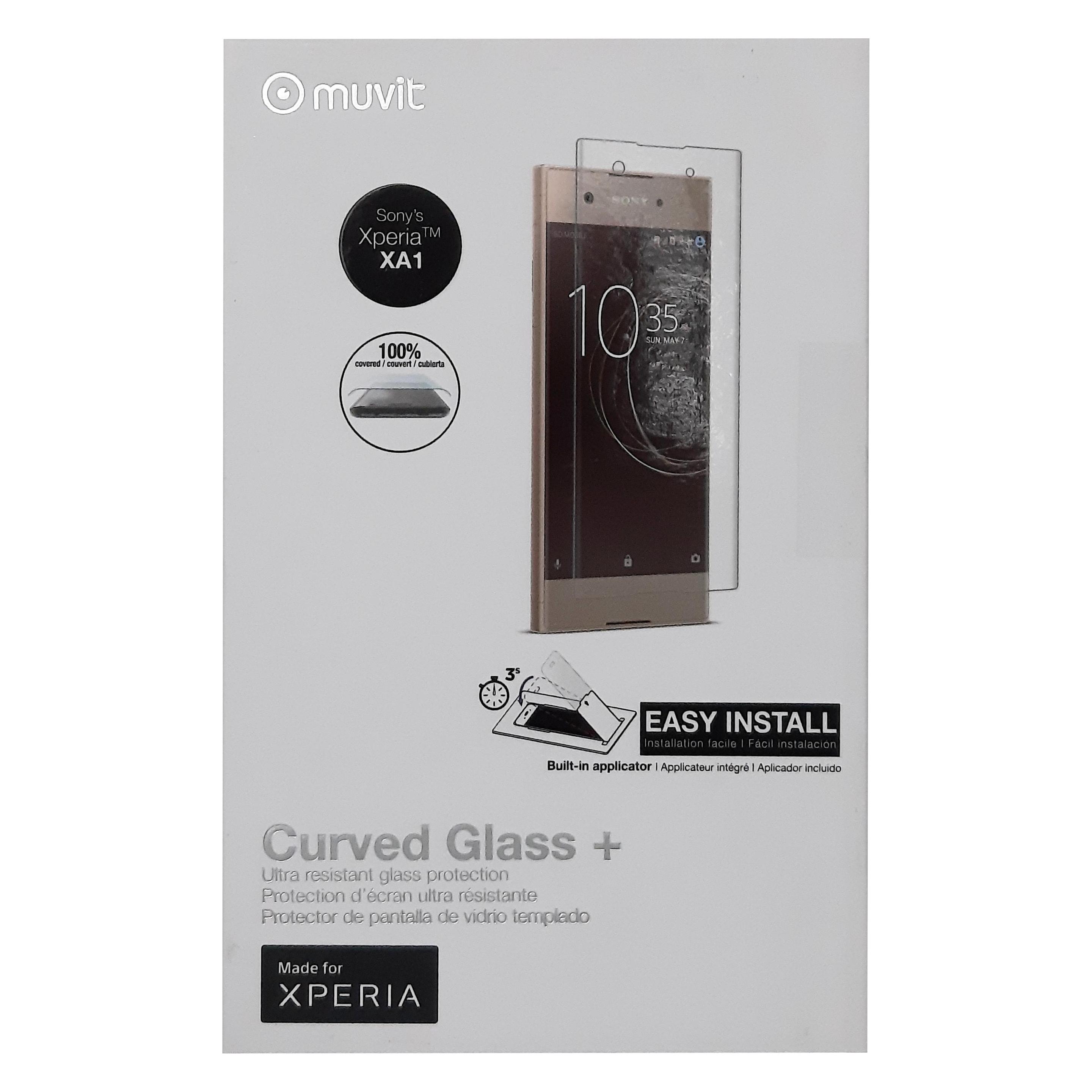 Muvit Curved Glass+ Ultra Resistant Glass Protection (Sony Xperia XA1) (20246635)