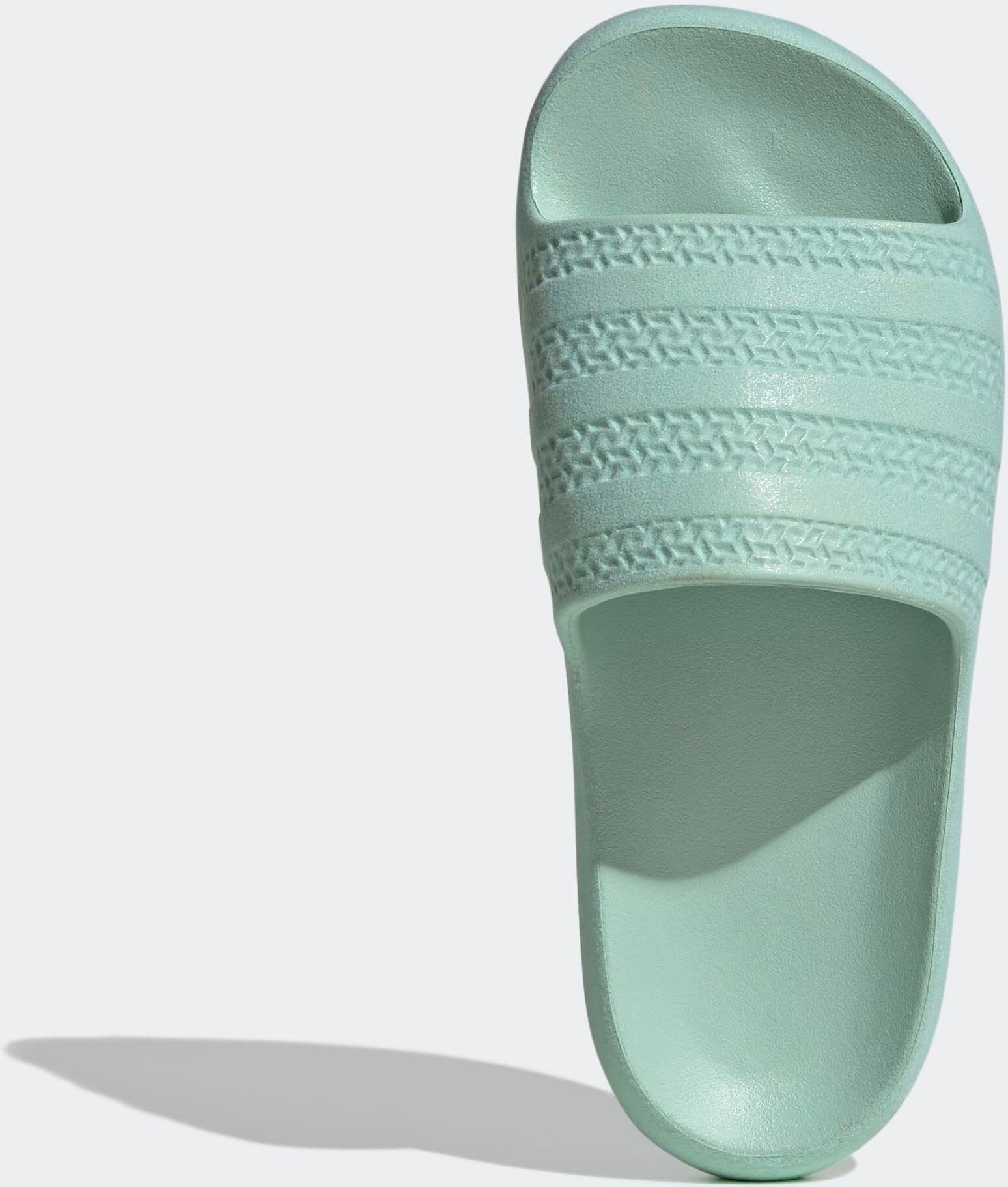 Badesandale ADIDAS ORIGINALS "ADILETTE AYOON BADESCHLAPPEN", Damen, Gr. 43, grün (ash grün, ash grün, cream weiß), Synthetik, Schuhe Badesandale, Badelatschen ash grün, ash grün, cream weiß 43