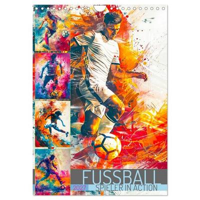 Fussball - Spieler in Action (Wandkalender 2027 DIN A4 hoch), CALVENDO Monatskalender