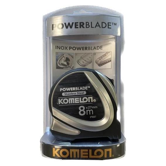 Komelon 8 m Edelstahlbandmass, (IPB87), INOX POWERBLADE (8 m) (IPB87)