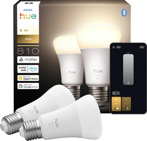 Philips Hue LED-Leuchtmittel 929003856005 EEK: E (A - G) Hue White E27 Warmweiß