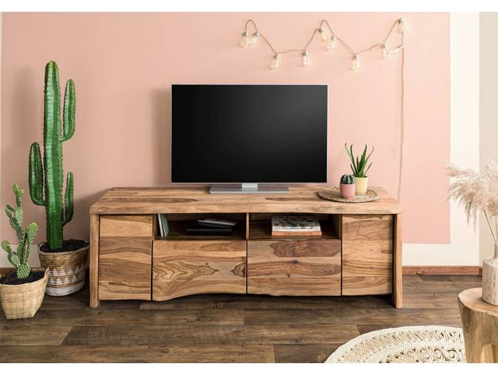 TV-Board Sheesham 178x48x58 natur lackiert / sandgestrahlt PURE SHEESHAM #222