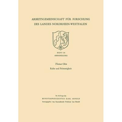 Ruhe und Frömmigkeit, Taschenbuch von Thomas Ohm, VS Verlag für Sozialwissenschaften, 978-3-663-00988-7