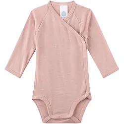 Sanetta Wickelbody langarm Wolle/Seide, rosa, 56
