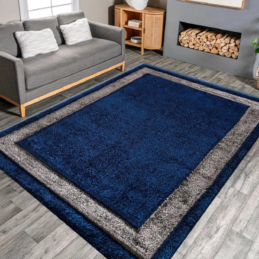 Metro Geometric Indoor / Outdoor Area Rug Blue Rectangle 160 x 230 cm