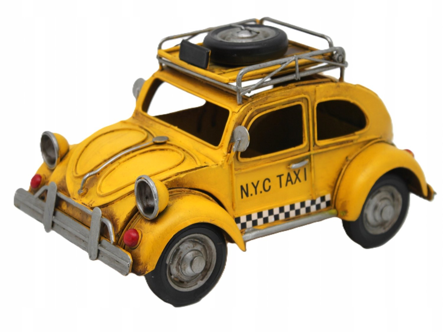 Retro Metalen Taxi Model NYC - Gele New York Taxi Decoratie voor op tafel