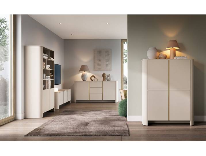 Wohnzimmer-Set Wohnzimmer Set – BARI – Kaschmir