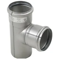 Blücher, Zubehör Sanitärinstallation, gr.rør 87.5° 75mm - m.O-ringe RF Europipe