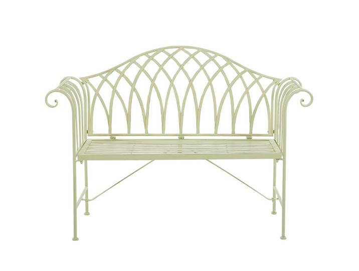 GARTENBANK Metall hellgrün 130 cm Milazzo