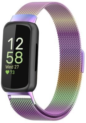 Everyday Crate Fitbit Inspire 3 Milanese Watch Band Magnetic Metal Watch Strap colorful