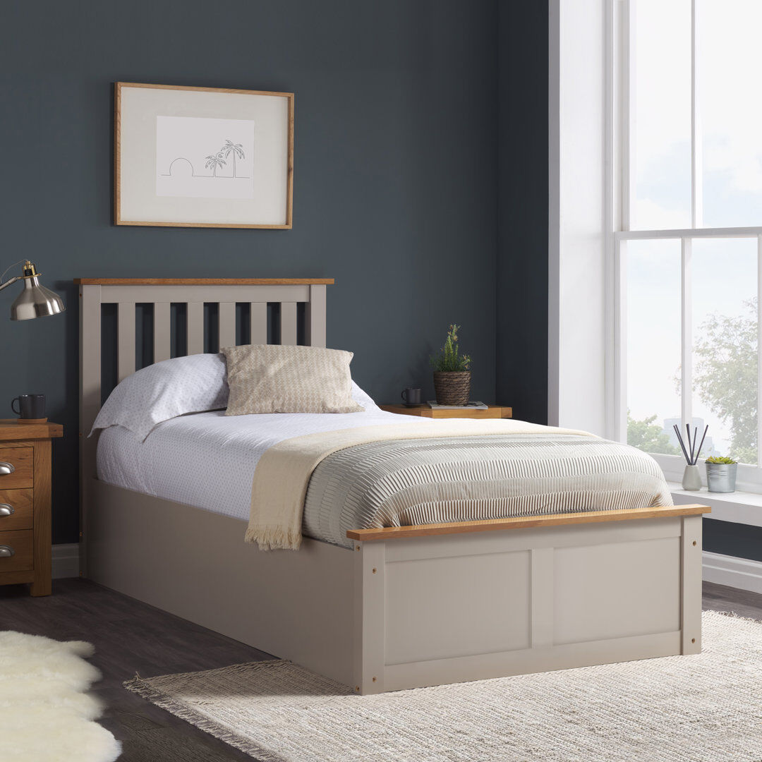 Three Posts Verona Wooden Ottoman Bed Pearl Grey Single (3')