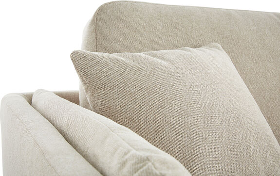 Miliboo Design-Sofa 3-Sitzer aus naturbeigem Stoff VOGUE