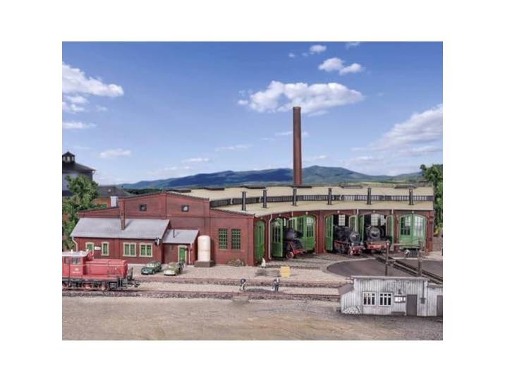 Vollmer 45758 H0 Sechsstaendiger Ringlokschuppen, 86 x 42 x 13 cm
