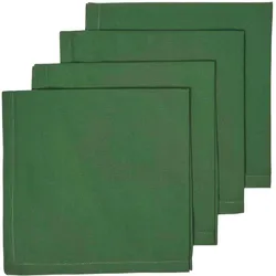 STOFFSERVIETTEN 4er-Set dunkelgrün 45/45 cm, 100% Baumwolle