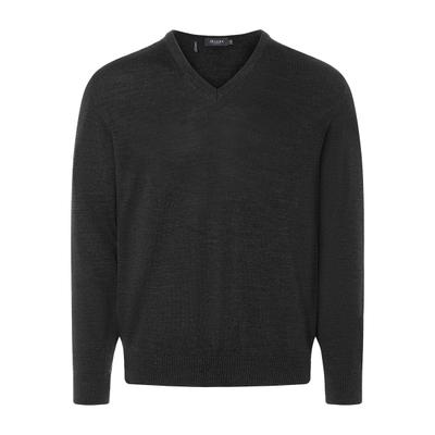 Strickpullover MAERZ MUENCHEN "Maerz Muenchen 490400 Strickpullover Herren Bekleidung", Herren, Gr. 52, dunkelgrau, 100% Wolle, V-Ausschnitt, Pullover Strickpullover