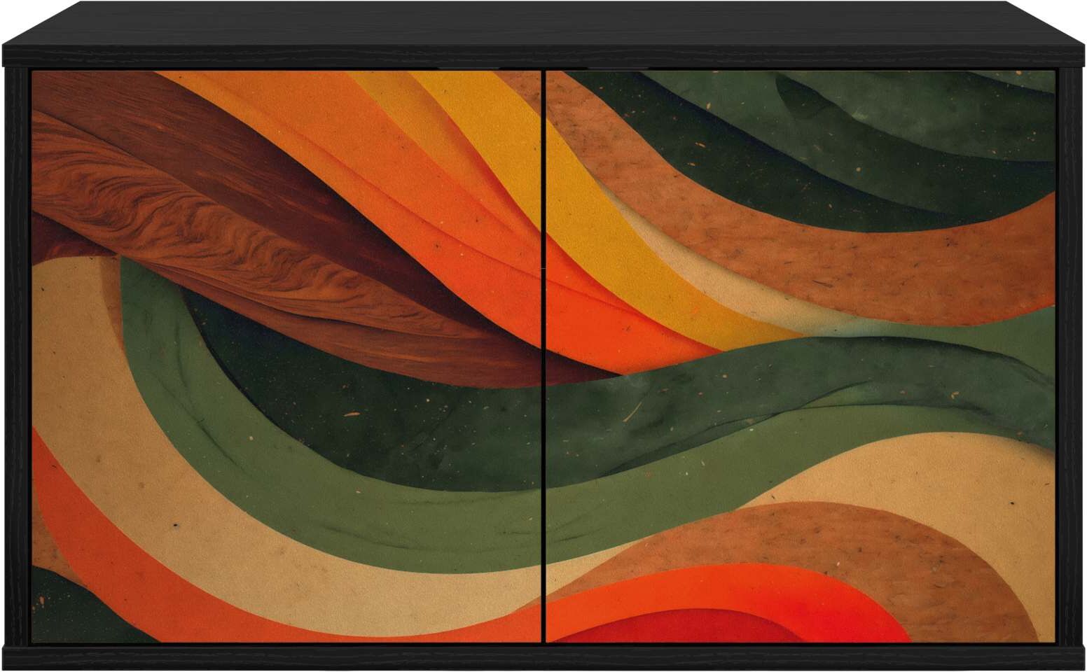 vidaXL Meuble TV mural BONN 69 x 33 x 40 cm Chêne noir