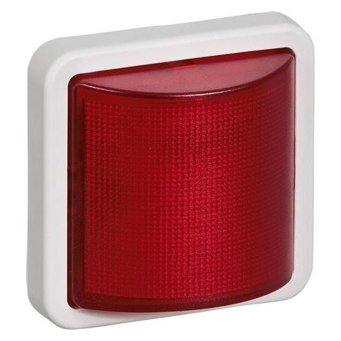 LK OPUS 74 signallampe rød LED 230 V, konstant/blink, lysegrå (AAK522M5811)