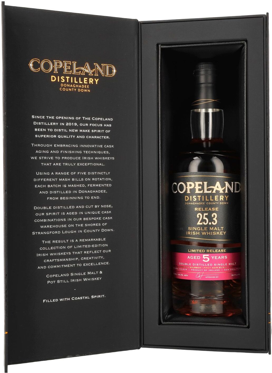 Copeland Distillery 5 Years Old Single Malt Irish Whiskey Limited Release 25.3 46% Vol. 0,7l in Geschenkbox
