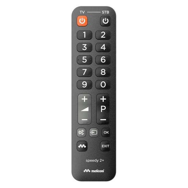 Meliconi Speedy 2+ IR-Funk-TV-Fernbedienung, TV-Tuner, Set-Top-Box TV-Tasten (Infrarot) (807026)