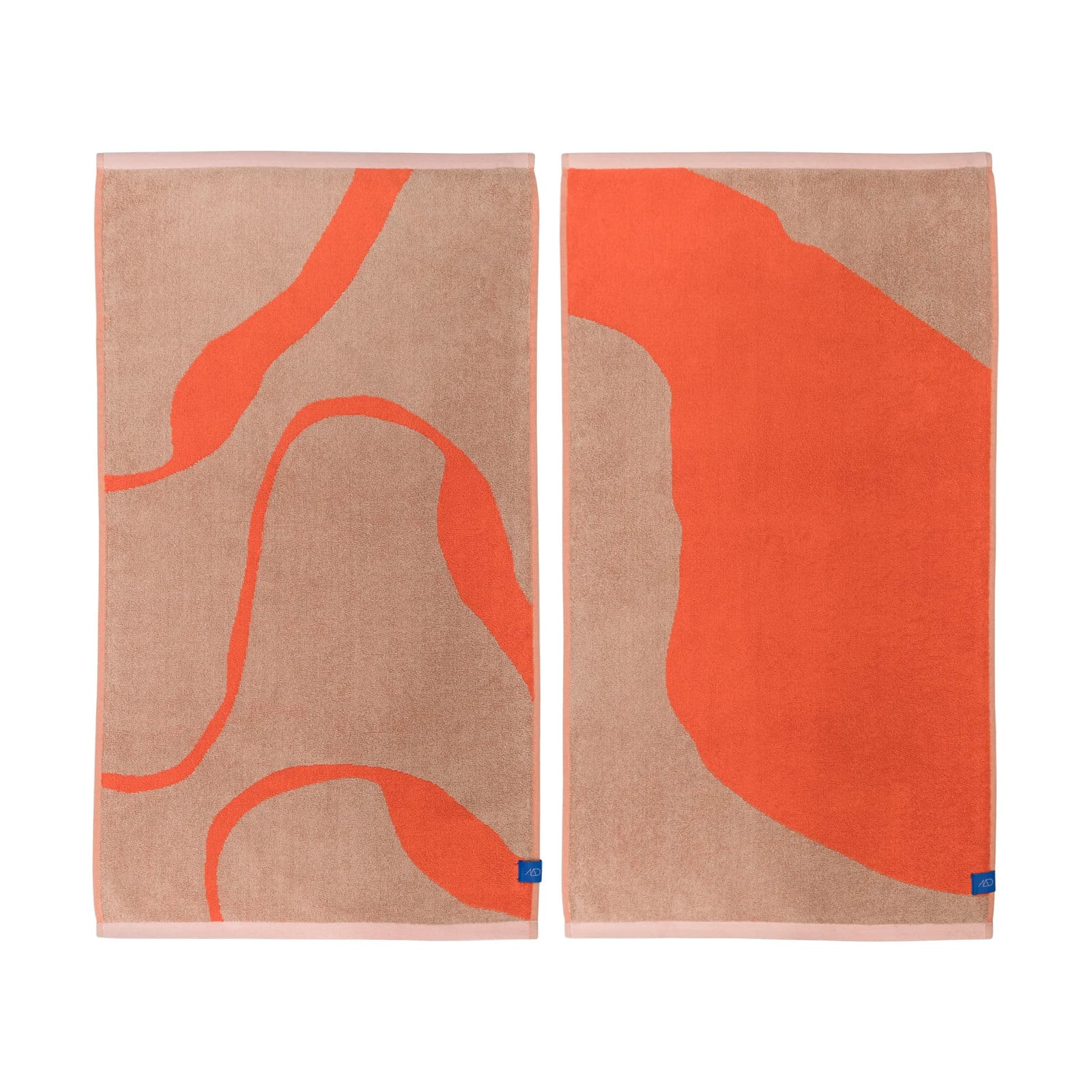 Mette Ditmer Nova Arte gastenhanddoek 2-pack Latte-orange, B: 40 cm, H: 55 cm