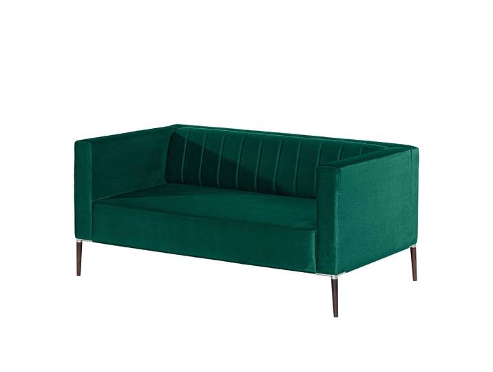 Canapé Luparo I 2-places Vert/Vert foncé Velours Onoli 146 x 70 x 96cm Scandi