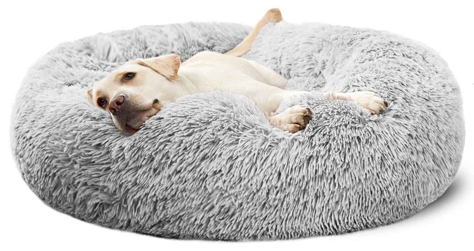 Donutvormig kalmerend hondenbed voor grote honden