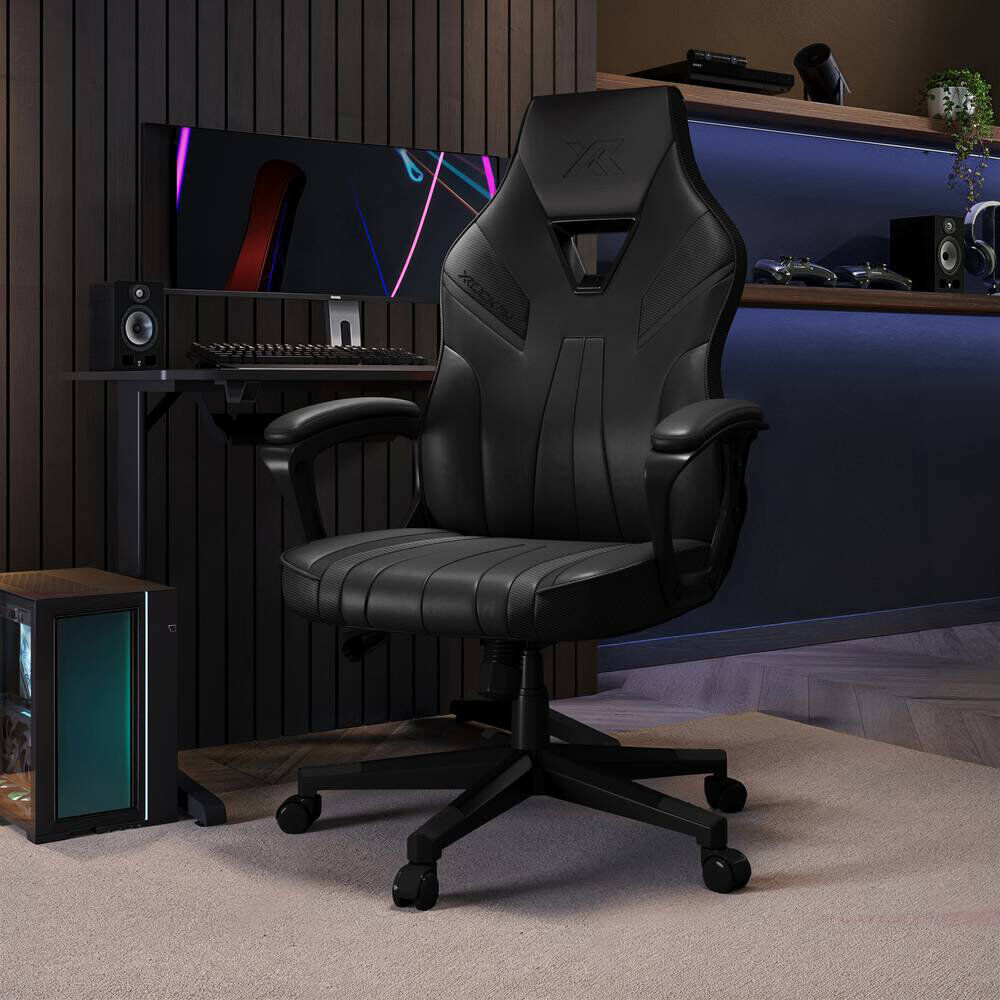 X Rocker Tempest Ergonomic PC Office Gaming Chair Black 69cm W X 67cm D