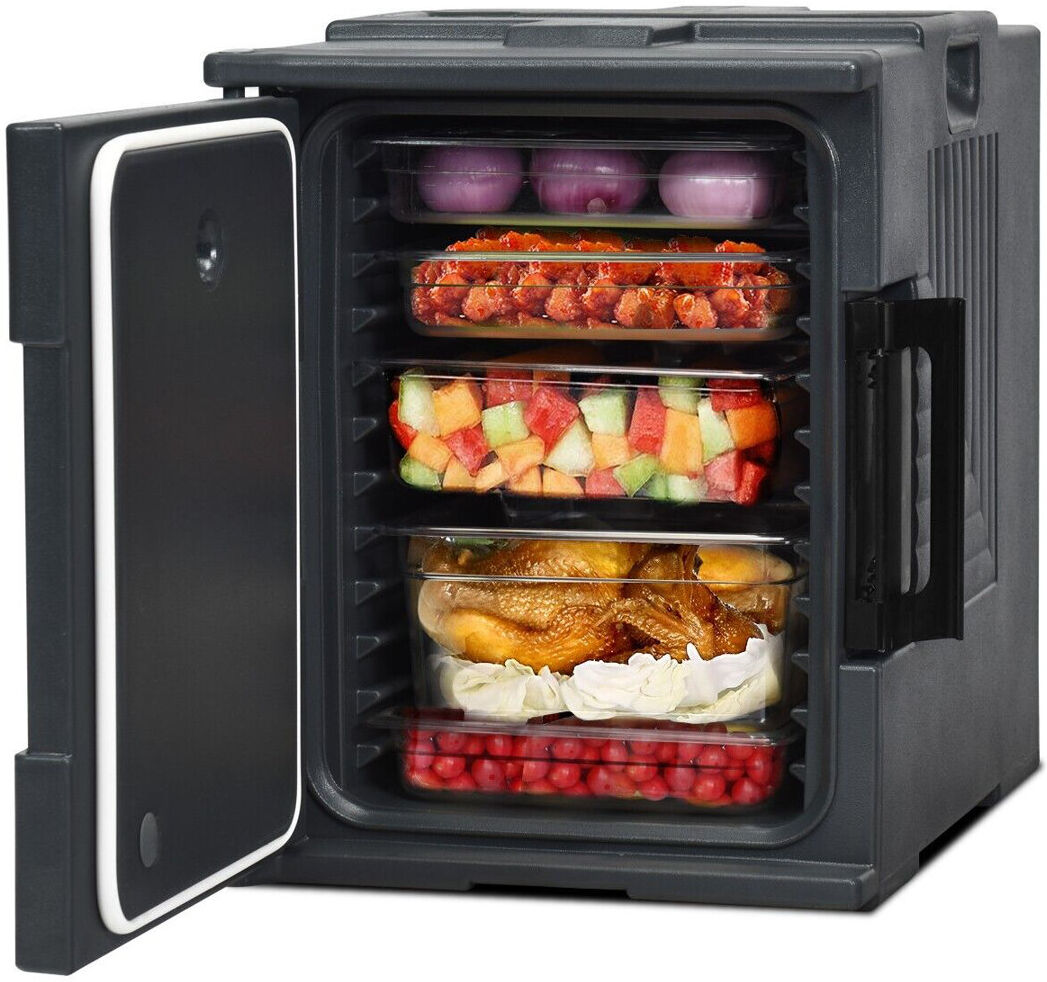 Belfry Kitchen Portable Insulated Food Pan Carrier 90L Black 60cm H X 67cm L