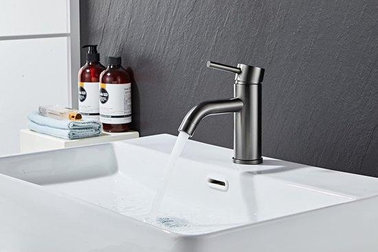 AIYA Badkamer mengkraan in grafiet van roestvrij staal met waterbesparende functie