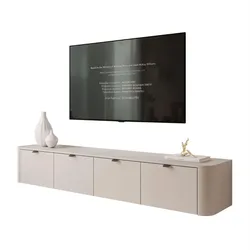 TV-HÄNGESCHRANK CELESTE mit LED-Beleuchtung, Schwarze Griffe