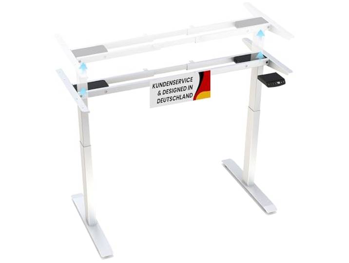 Duke-Handel® Höhenverstellbares Tischgestell Elektrisch [ERGONOMISCHER STEHTISCHRAHMEN] - inkl. Memory Funktion - Ideal für Büro & Zuhause - Passend für alle Tischplatten bis 60kg