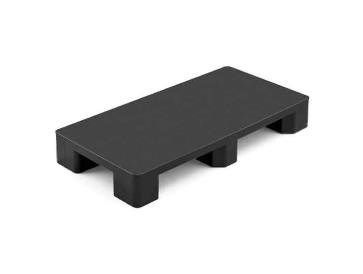 VEVOR Palette en Plastique Lot de 1\, Palette de Sol avec Pieds de Support\, Résistante à l'Humidité\, Capacité de Charge jusqu'à 1000 kg\, pour Sous-Sol\, Entrepôt et Supermarché\, 1000x500x136 mm\, Noir