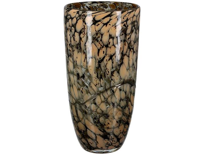 Tischvase GILDE Glass Art, Vase, Mountain , Glas, braun , braun, B:18cm H:36cm T:18cm Ø:18cm, Glas, Vasen, Tischvase, Vase Mountain Dekovase Tischdekoration Blumendeko Gefäss