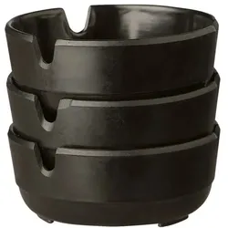APS Aschenbecher »KOLME« 3 Stück schwarz, 7.8x3x7.8 cm