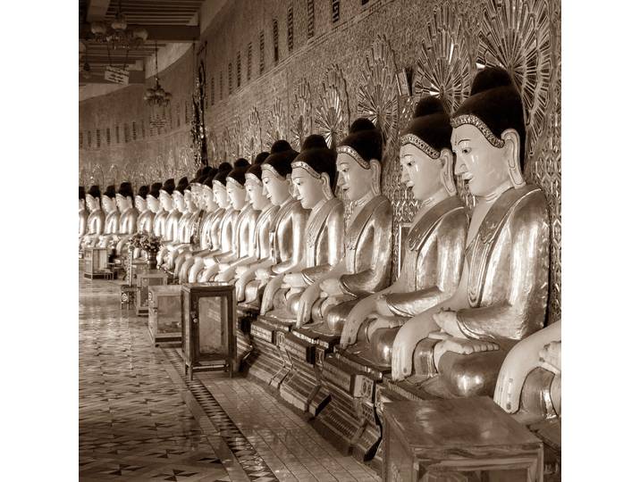 Fototapete PAPERMOON Chinesische Figuren Sepia , bunt, B:1,5m L:1,11m, Vlies, Tapeten, Fototapete